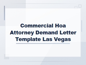 Commercial Hoa Demand Letter Template for Las Vegas