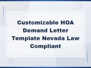 Nevada-Compliant Hoa Demand Letter Template