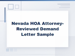 Nevada Hoa Demand Letter: Attorney-Reviewed Sample