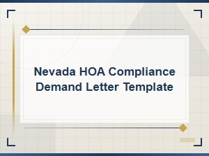 Nevada Hoa Compliance Demand Letter Template